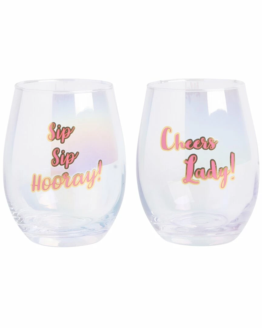 Home Essentials Charm Set Of 2 Cheers Lady Stemless Drinkware 3 Home Essentials Charm Set Of 2 Cheers Lady Stemless Drinkware