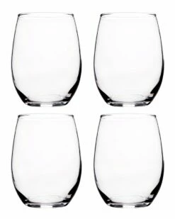 Home Essentials Red Series Set Of 4 21Oz Stemless Drinkware