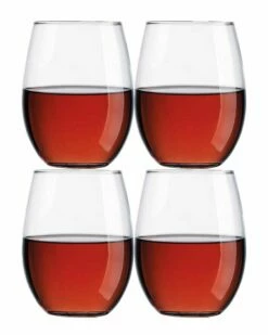 Home Essentials Basic Set Of 4 Stemless 20Oz Drinkware