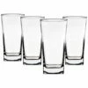 Home Essentials Red Series Square 16Oz Hb Set Of 4 Drinkware