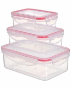 Home Essentials Fresh Rectangle 6Pc Plastic Storage Kitchen & Pantry Storage -Home Essentials store 3050993709 RLLZ 2