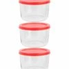 Home Essentials Fresh 1Cup 6Pc Bowls Red Lid Kitchen & Pantry Storage