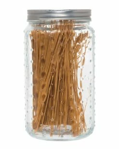 Home Essentials 169Oz Hobnail Glass Canister Kitchen & Pantry Storage -Home Essentials store 3050993735 RLLZ 3
