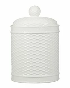 Home Essentials 61Oz Rd Basketweave Canister Kitchen & Pantry Storage