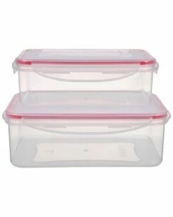 Home Essentials Fresh Rectangle 4Pc Plastic Storage Kitchen & Pantry Storage
