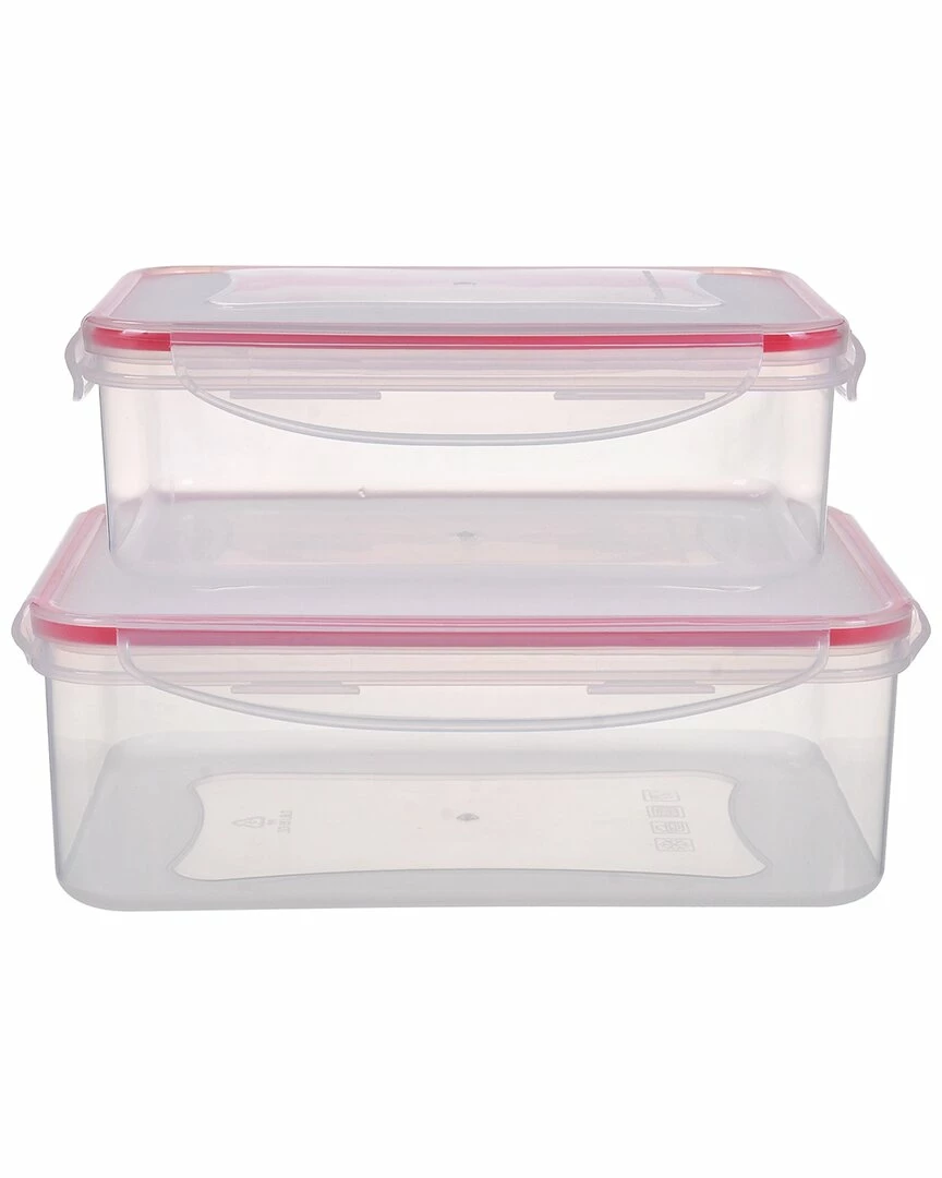 Home Essentials Fresh Rectangle 4Pc Plastic Storage Kitchen & Pantry Storage 3 Home Essentials Fresh Rectangle 4Pc Plastic Storage Kitchen & Pantry Storage