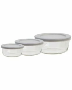 Home Essentials Fresh 2/4/7Cup Ast Bowl Grey L Kitchen & Pantry Storage