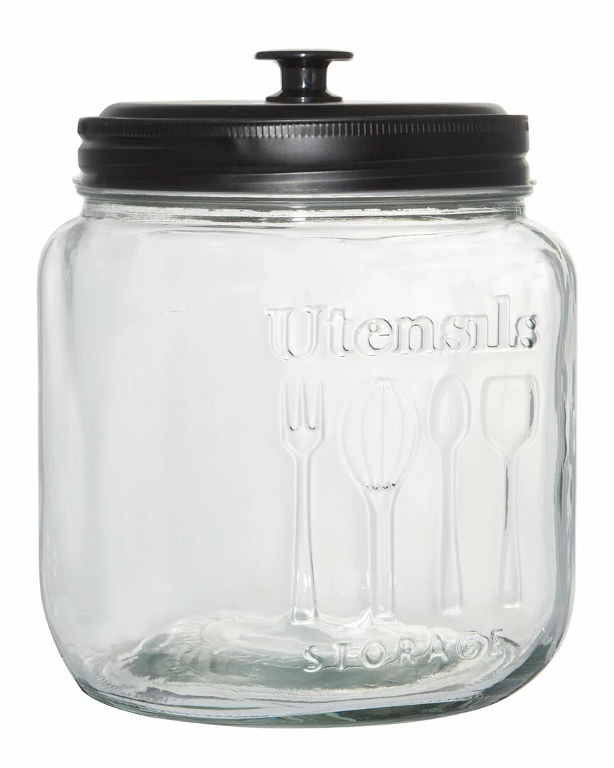 Home Essentials Retro Embossed 95Oz Canister Li Kitchen & Pantry Storage 4 Home Essentials Retro Embossed 95Oz Canister Li Kitchen & Pantry Storage - Image 2