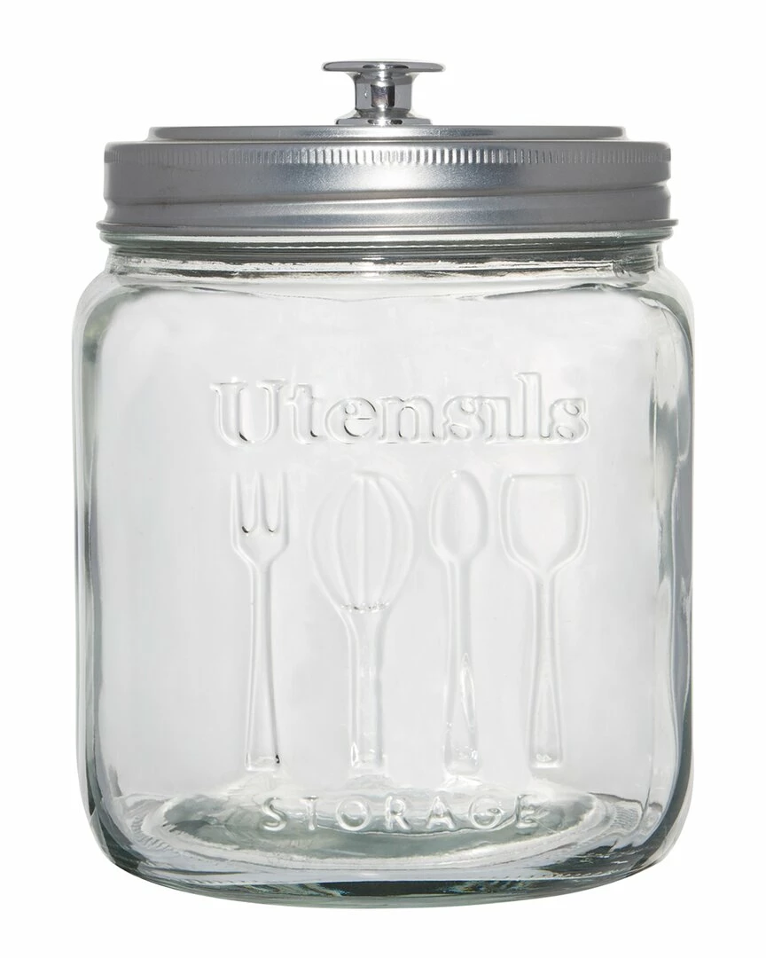 Home Essentials Retro Embossed 95Oz Canister Ss Lid Kitchen & Pantry Storage 3 Home Essentials Retro Embossed 95Oz Canister Ss Lid Kitchen & Pantry Storage