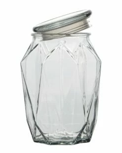 Home Essentials Modern Living Geo 124Oz Canister Kitchen & Pantry Storage -Home Essentials store 3050993768 RLLZ 2