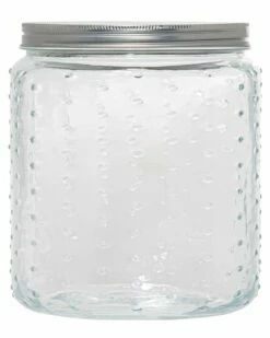 Home Essentials 101Oz Hobnail Glass Canister Kitchen & Pantry Storage