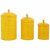 Home Essentials Set Of 3 Yellow Canisters L/M/S Kitchen & Pantry Storage -Home Essentials store 3050993795 RLLZ 1