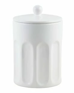 Home Essentials 131Oz Thumbprint Canister Kitchen & Pantry Storage