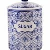 Home Essentials 8.25in 'Sugar' Blu/Canister Kitchen & Pantry Storage