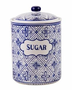 Home Essentials 8.25in 'Sugar' Blu/Canister Kitchen & Pantry Storage