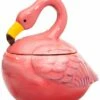 Home Essentials 10in Flamingo Cookie Jar Kitchen & Pantry Storage