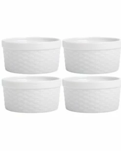 Home Essentials Set Of 4 4Oz Basket Weave Ramki Decorative Items & Frames