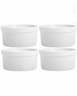 Home Essentials Set Of 4 4Oz Hobnail Ramekins Decorative Items & Frames