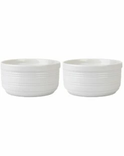 Home Essentials Set Of 2 18Oz Lines Ramekins Decorative Items & Frames