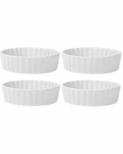 Home Essentials Set Of 4 5in Round Ruffle Mini Bakers Decorative Items & Frames
