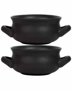 Home Essentials Set Of 2 20Oz Mt Curved Soup Crock Decorative Items & Frames