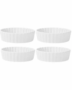 Home Essentials Ff Set Of 4 5in Round Ruffle Mini Baker Decorative Items & Frames