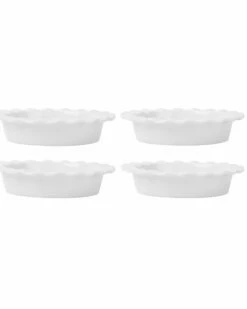 Home Essentials Set Of 4 5in Ruffle Mini Pie Plates Decorative Items & Frames