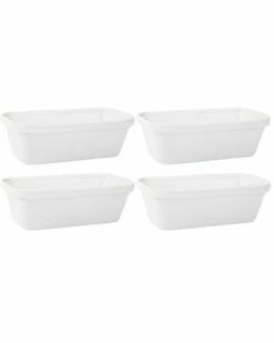Home Essentials Set Of 4 6X3.5in Rectangle Mini Loaf Pans Decorative Items & Frames