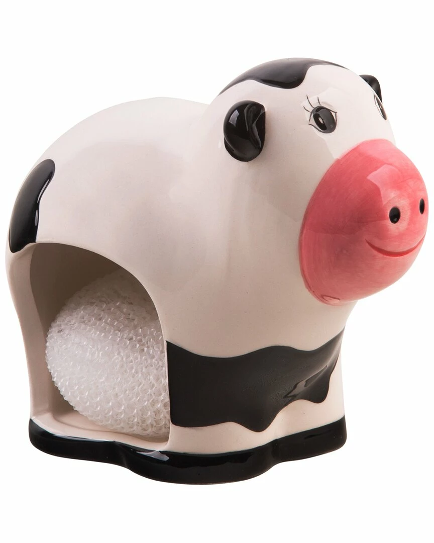 Home Essentials Ceramic Cow Scrubby Holder Soap & Lotion Dispensers 3 Home Essentials Ceramic Cow Scrubby Holder Soap & Lotion Dispensers