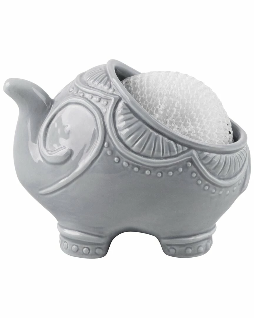 Home Essentials Grey Elephant Ceramic Scrubby Holder Soap & Lotion Dispensers 2 Home Essentials Grey Elephant Ceramic Scrubby Holder Soap & Lotion Dispensers