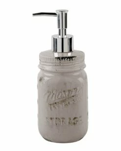 Home Essentials 8in Antique Grey Lotion Pump Soap & Lotion Dispensers