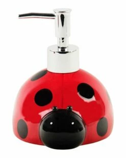 Home Essentials Ceramic Ladybug Lotion Pump Soap & Lotion Dispensers