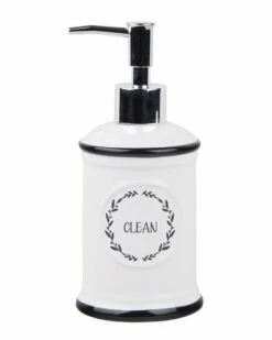 Home Essentials 7in Rd 'Clean' Soap Dispenser Soap & Lotion Dispensers