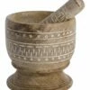 Home Essentials Etched Wood Mortar & Pestle Kitchen Tools & Gadgets