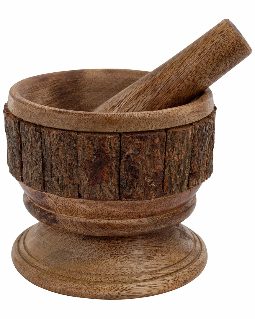 Home Essentials Lg Bark Etch Wood Mortar Pestle Kitchen Tools & Gadgets 3 Home Essentials Lg Bark Etch Wood Mortar Pestle Kitchen Tools & Gadgets
