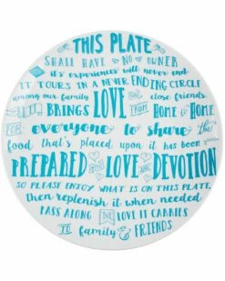 Home Essentials 10.5in Aqua Sharing Plate Serveware