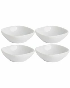 Home Essentials Ff Set Of 4 3in Soft Square Bowl Min Taster Serveware