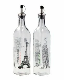 Home Essentials Pisa/Eiffel Tower Oil And Vinegar Cruet Serveware