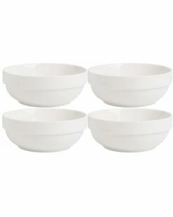 Home Essentials Ff Set Of 4 6 Rd Stackable All Purpose Bowls Serveware