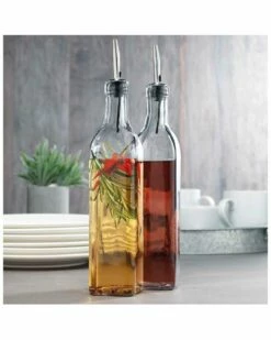 Home Essentials Tablescape Oil & Vinegar Cruets 16Oz Serveware