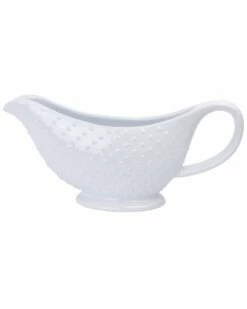 Home Essentials Ff Hobnail Embossed Gravy Boat Serveware