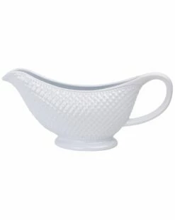 Home Essentials Ff Quilted Embossed Gravy Boat Serveware
