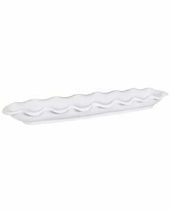 Home Essentials Pure Wht 18.5Inl Bread Plate Serveware