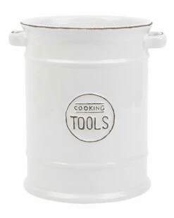 Home Essentials 7in Grey 2-Hndl Crock With Logo Serveware