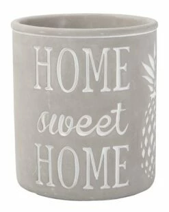 Home Essentials 6in Rd 'Home Sweet' Utensil Crock Serveware