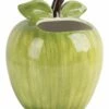Home Essentials 9in Green Apple Utensil Crock Serveware