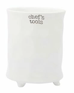 Home Essentials 6.2in Foot Utensil Crock With Words Serveware