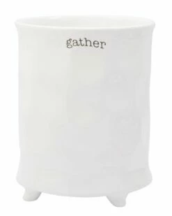 Home Essentials 6.2in Foot Utensil Crock With Words Serveware