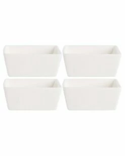 Home Essentials Ff Set Of 4 3.5 Square Bowl Mini Taster Serveware