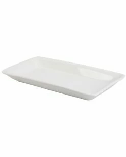 Home Essentials 17in Porcelain Deep Rectangle Tray Serveware